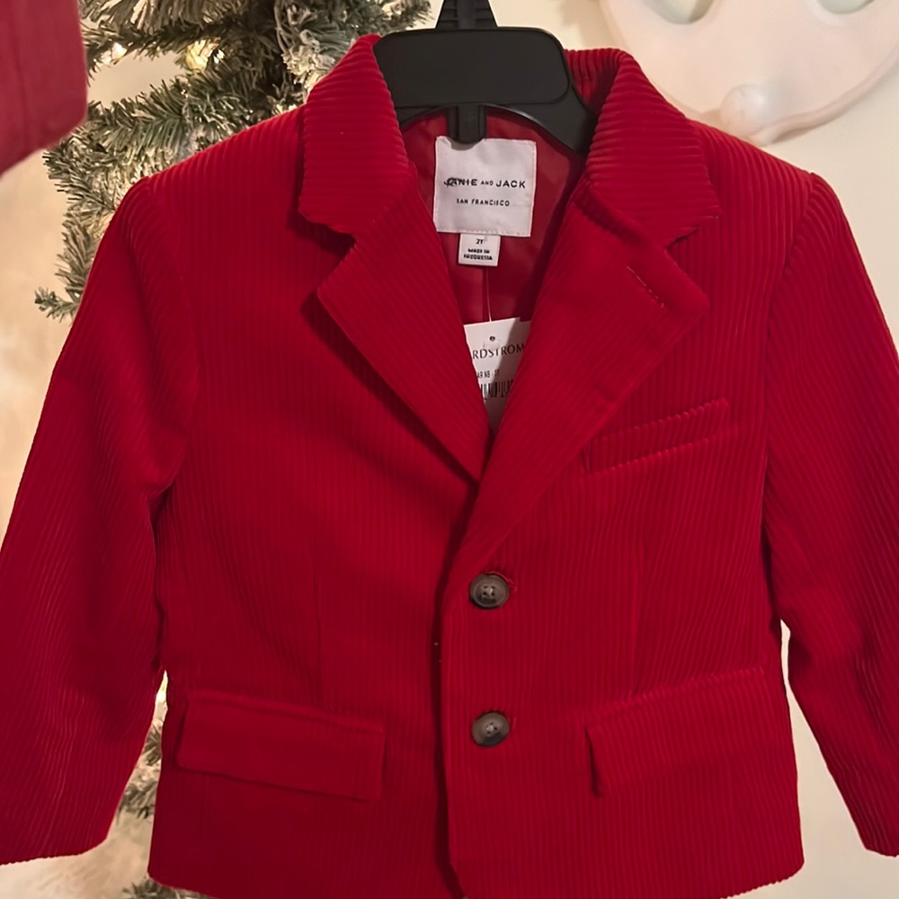 Boys Red Velvet Janie and Jack Blazer